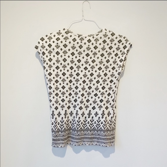 Joie Nasa Linen Short Sleeve Tee Shirt Black White - Picture 6 of 13